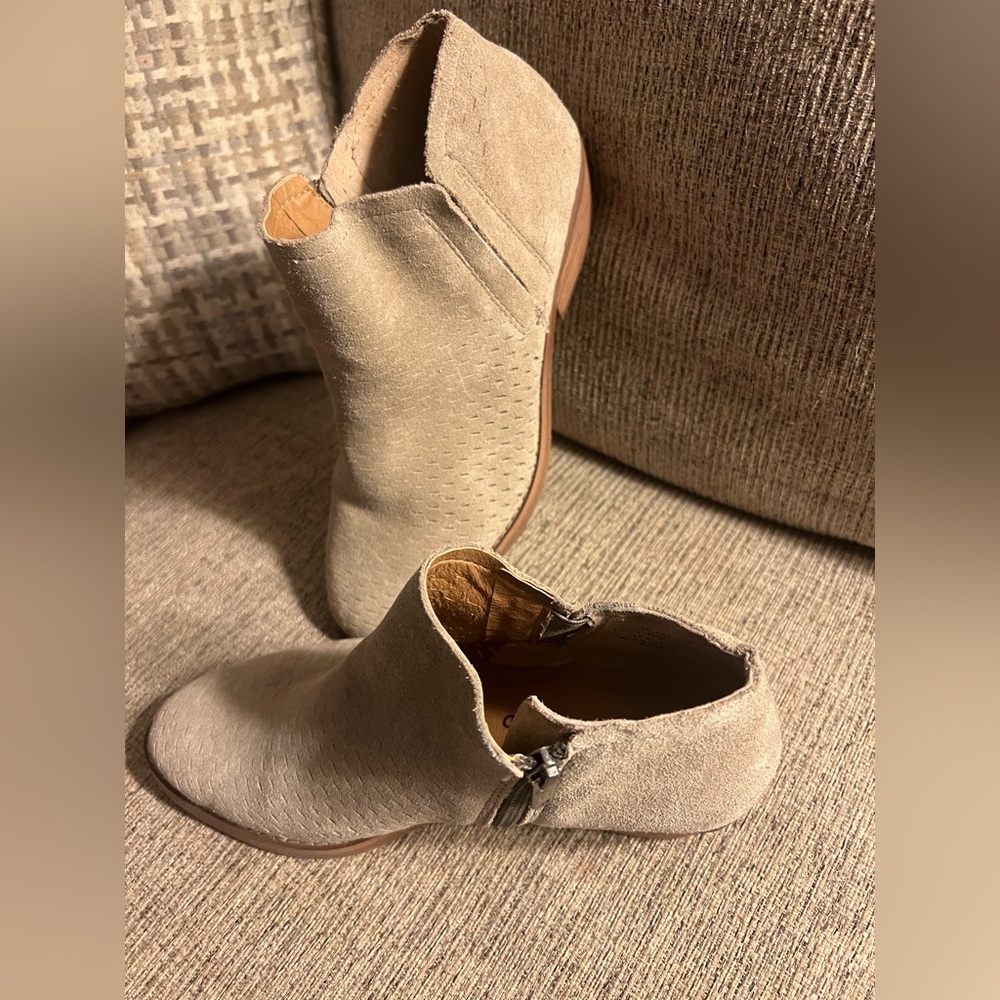 Tan Light Leather Ankle Boots-Lucky Brand